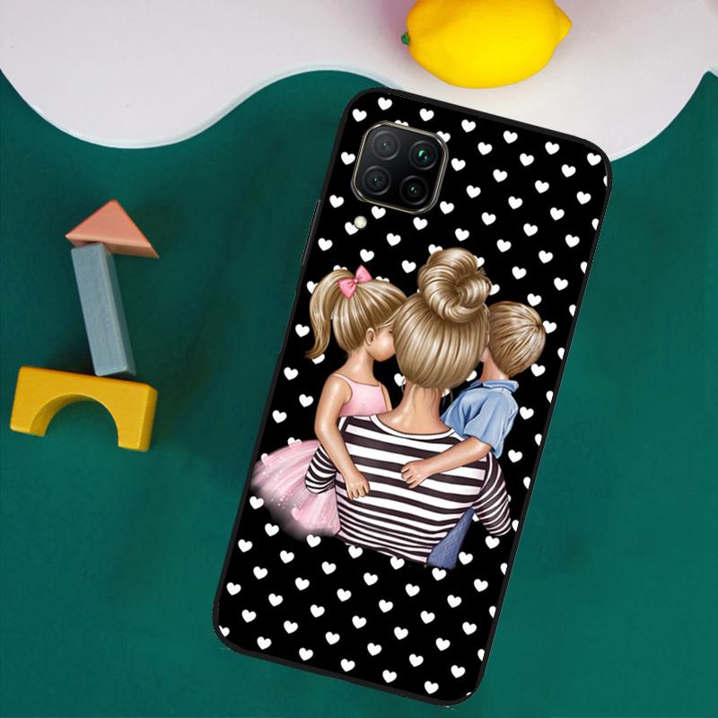 Schöne Mutter Tochter Sohn Für Huawei Nova 9 10 SE 8i 11i 12i 12s Y60 Y61 Y70 Y90 Y72 Y73 Y91 P60 Pro P40 P30 Lite Hülle