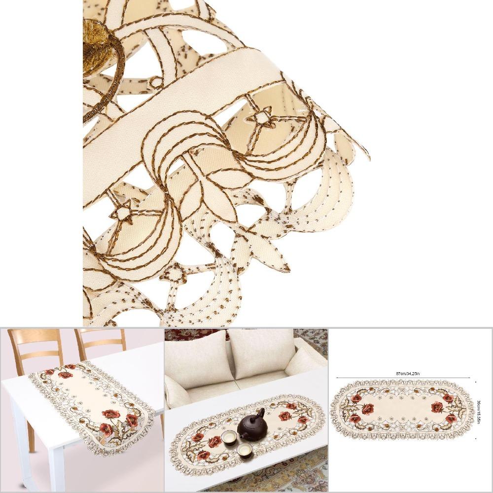 Vintage Tablecloth Washable Lace Table Doily Holiday Decor Table Runner  Home Fabric