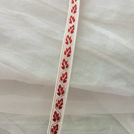 1.3cm Ethnic Floral Jacquard Ribbon for Hat/Clothing Decor, Home Textile Embroidery, DIY Accessories