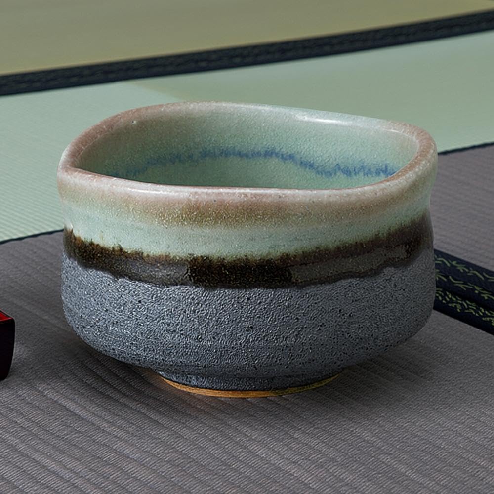 Matcha x Celadon with Iron Mino Made in Japan Ale-net Bowl, 10.7 H6.3cm, Glaze, Ware,