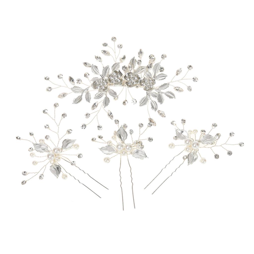 Cross-Border Hair Clip 3 Hairpin Combination Set Bridal Wedding Hairware