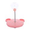 Cat Trt Dispenser Toy Plastic Cute Br Shape Lky Food     Track Feeder Toy with Spring for Cat Gifts