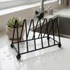 Iron Plate Rack Wire Construction Shelf Storage New Pot Lid Rack  Desk Organizer