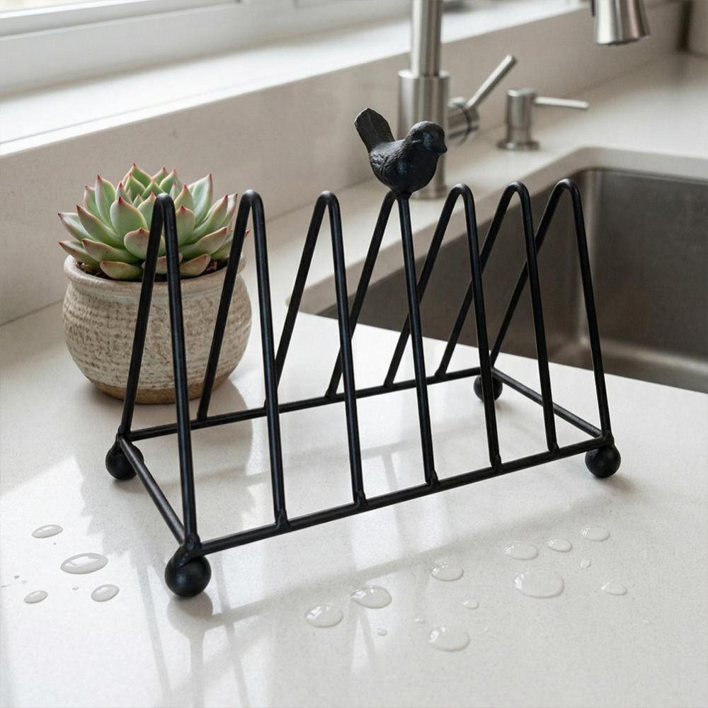 Iron Plate Rack Wire Construction Shelf Storage New Pot Lid Rack Desk Organizer