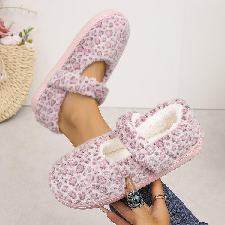 Women White Furry Flat Moccasin Loafers, Fleece Lined French Style Warm Cotton Shoes for Autumn Winter Outdoor Wear