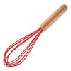 Silicone Egg Beater Whisk Wooden Handle Kitchen Hand Egg Beater Gadgets Kitchen Tools Baking Accessories