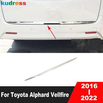 Garniture de Couvercle de Coffre Arrière Pour Toyota Alphard Vellfire 2016 2017 2018 Bande de Moulage Lèvre de Hayon de Voiture en Acier