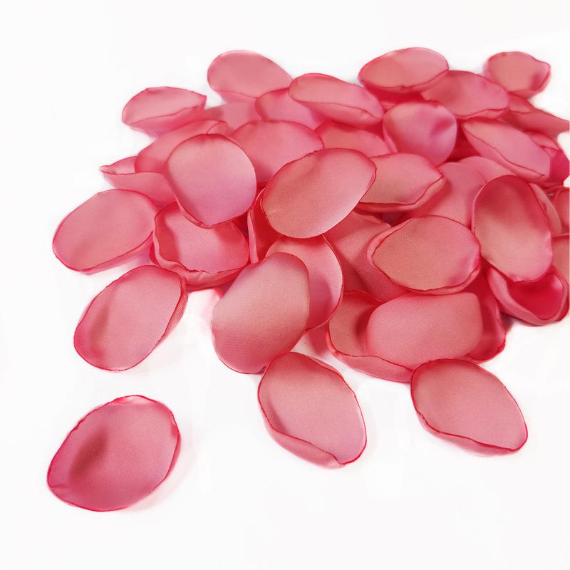300-Pack Burnt Edge Silk Rose Petals for Wedding Decoration, Multi-Color Options