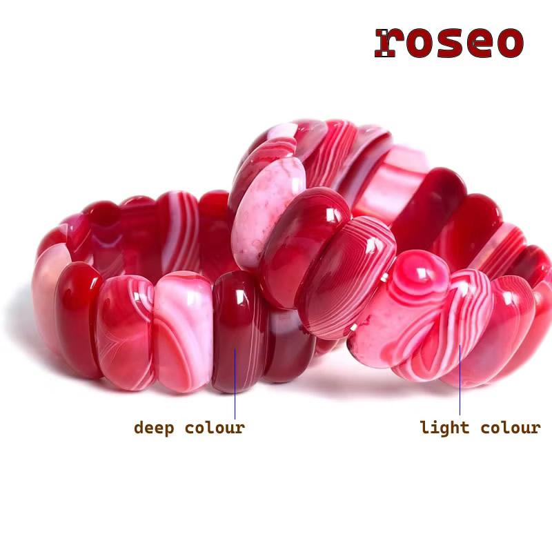Natural 9 Color Botswana agate Stone Beads Bracelet Natural Gemstone Jewelry Bangle For man Woman For Gift Wholesale