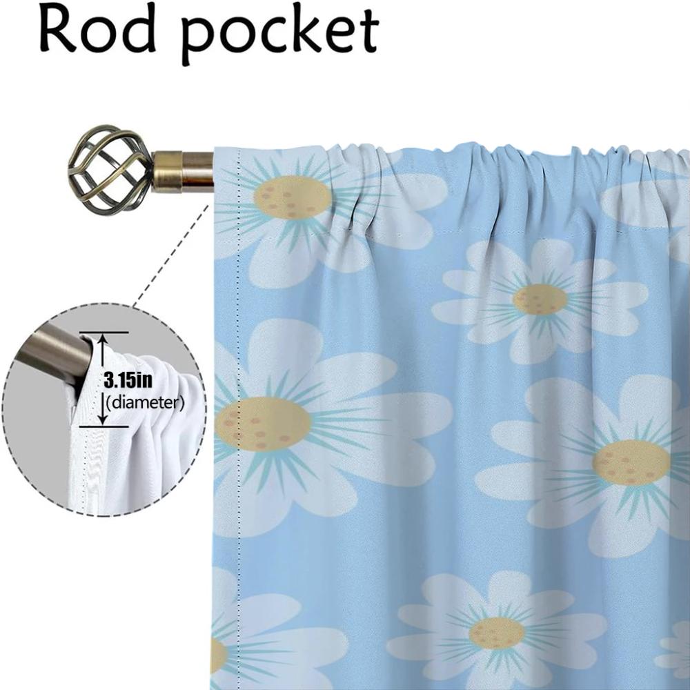 Tiul do Sypialni Urocze Kwiaty Moskitiera Zasłony do Osłon Kamerowych Zasłony Zaciemniające 2 Sztuki Kurtyna Dzieląca do Salonu