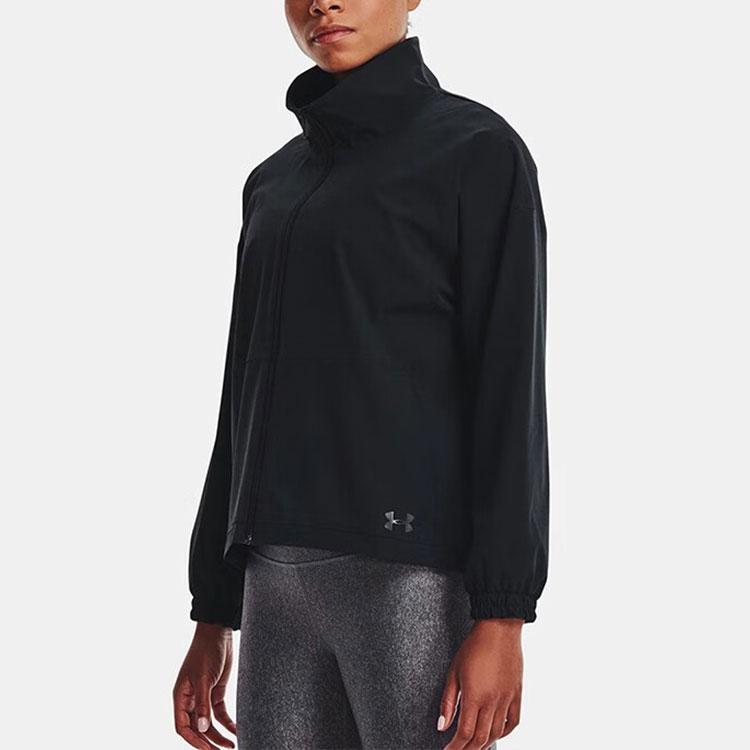 Under Armour Giacca Sportiva Casual Patchwork con Collo Alto da Donna Top Nero 1370738-001