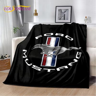 Coperte Morbide 3D Classiche F-Ford GTR Mustang, Coperta Plaid Calda Coperta Confortevole per Picnic Letti Divano Casa Camera da Letto