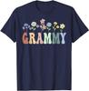 Grammy Gifts Women Wildflower Floral Design Grammy T-Shirt Women's Fashion Nana Gigi Grandma Tees Yaya Mimi Mother's Day Clothes