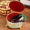 Mini Bracelet Storage Box Jewelry Organizer,European Style Circle Enamel Alloy Ring Storage Jar Dresser Display Couple Gifts
