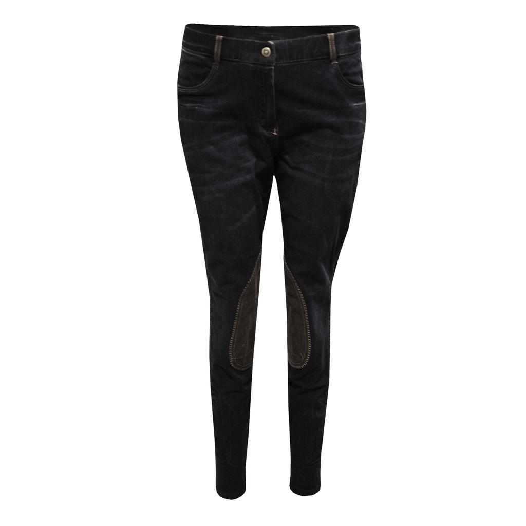 DUBLIN Womens/Ladies Shona Suede Knee Patch Denim Breeches