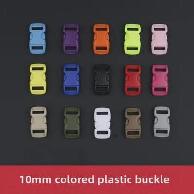 Colored Mother-and-Child Small Buckles, 1CM Eco-Friendly Plastic, Size 29x15mm.