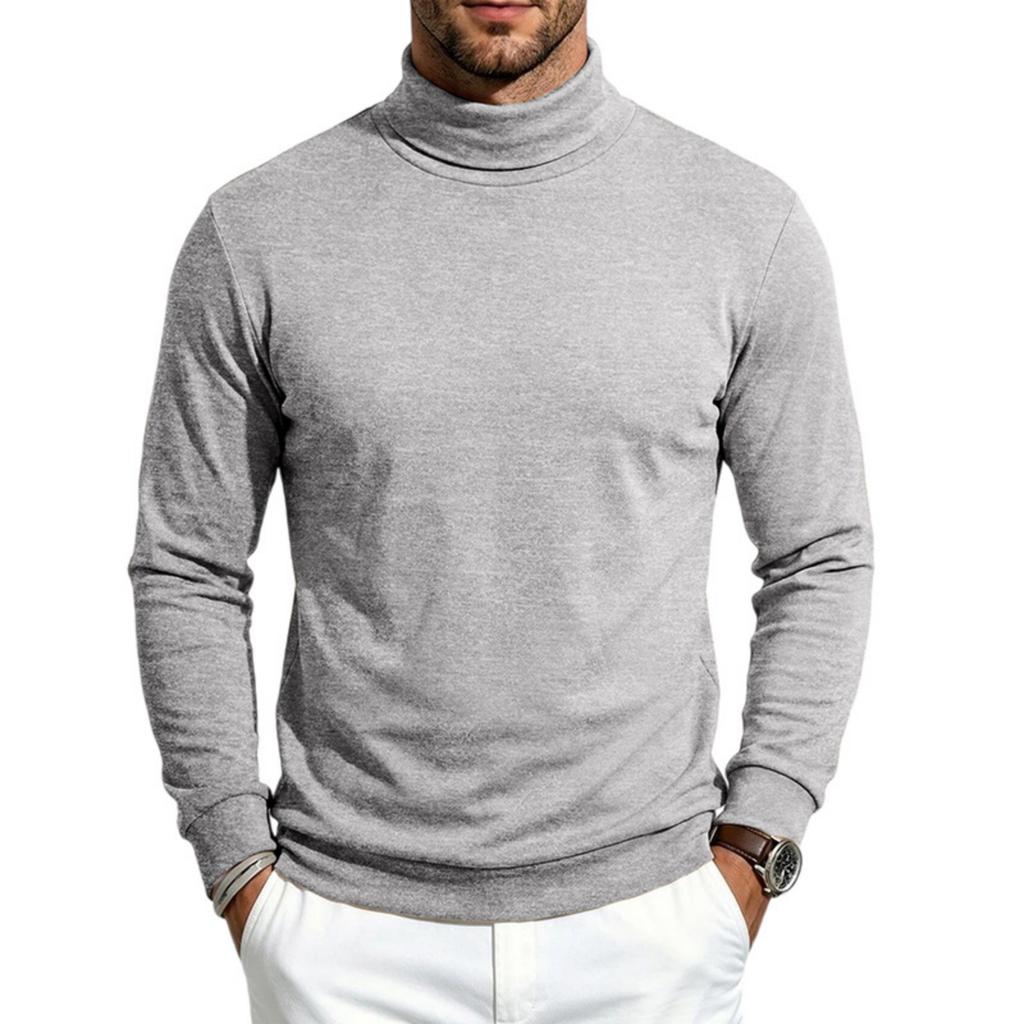 Men's Mock Neck Long Sleeve Thermal T-Shirt Base Layer for Winter Warm Casual