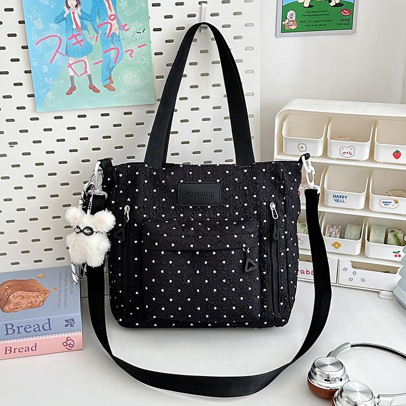 School Bag New High-value Fresh College Style Polka Dot Make-up Bag Junior High School Students Lightweight Travel Backpack