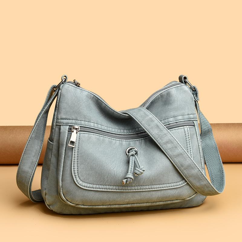 Retro lässige Umhängetasche für Damen, neue weiche Schultertasche mit großem Fassungsvermögen, modische und schlichte Damentasche, Muttertasche