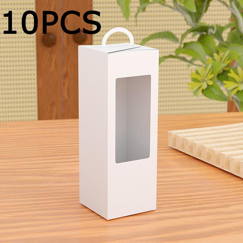 

WTEMPO Transparent Window White Paper Gift Boxes Foldable DIY Daily Presents Display Packaging Boxes Suitable for Flowers and Dolls Gifts 10pcs белый