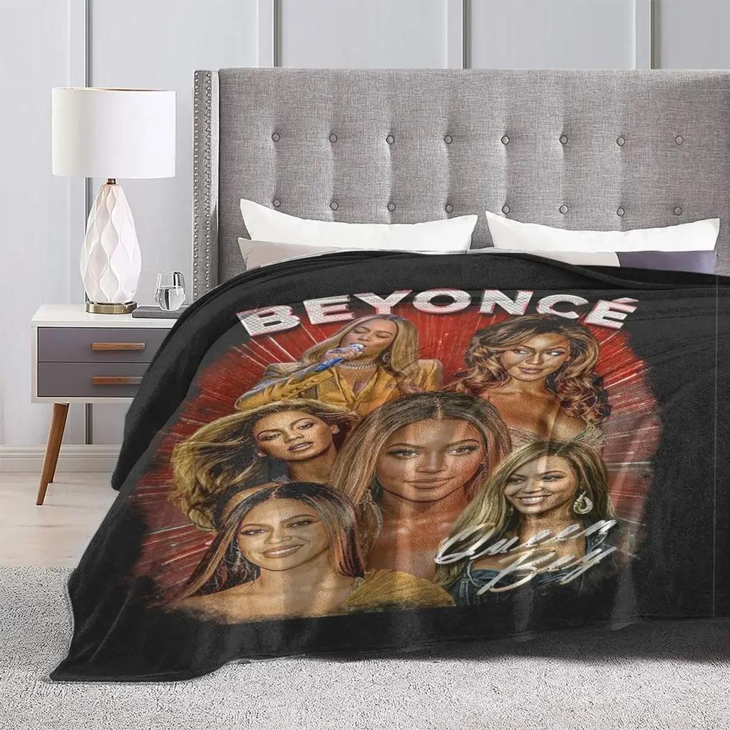 Beyonce Weiche Strapazierfähige Decken Queen Bey Musik Sängerin Flugzeug Reise Überwurfdecke Lustiges Design Flanell Tagesdecke Sofa Bettbezug