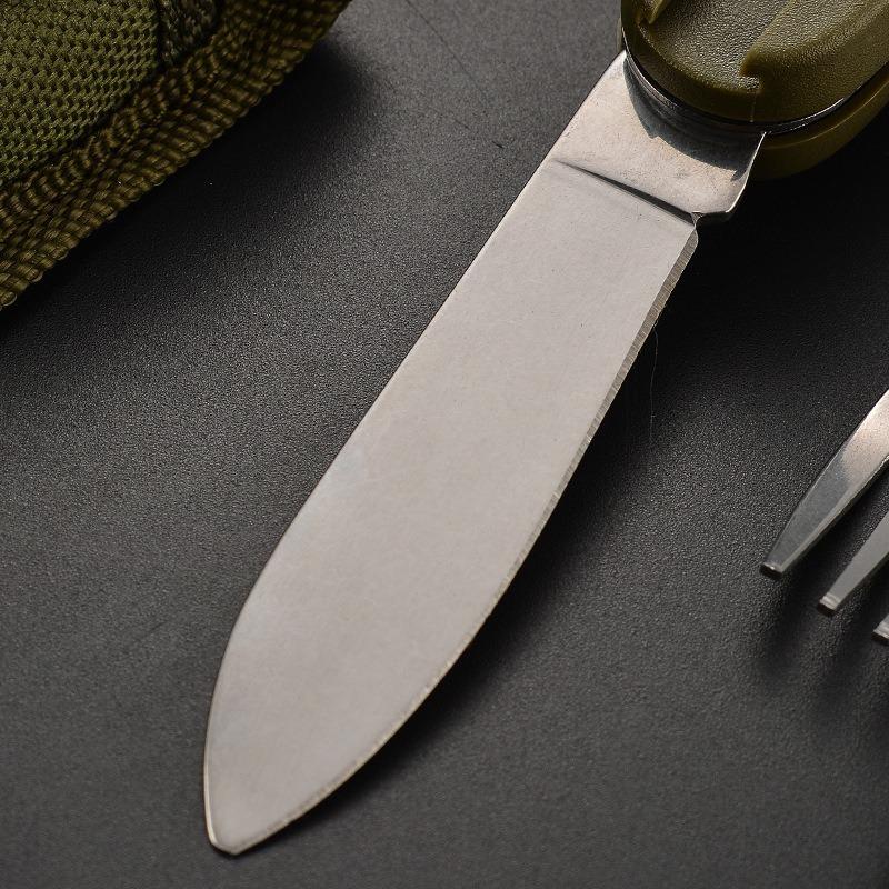 7 In 1 Multifunctional Outdoor Cutlery Portable Knife Spoon Fork Opener Can Opener Picnic Camping Hiking Trip Foldable Cutlery