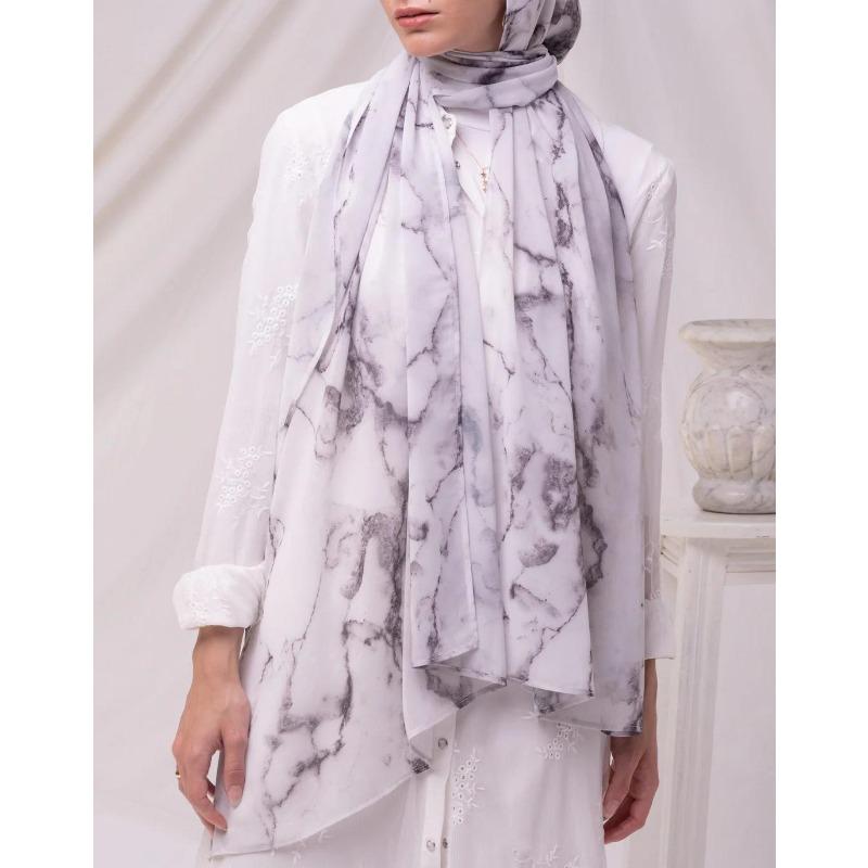 Watercolor Tie-Dye Scarf Shawl Travel With Polyester Long Scarf Turkey Middle East Headscarf
