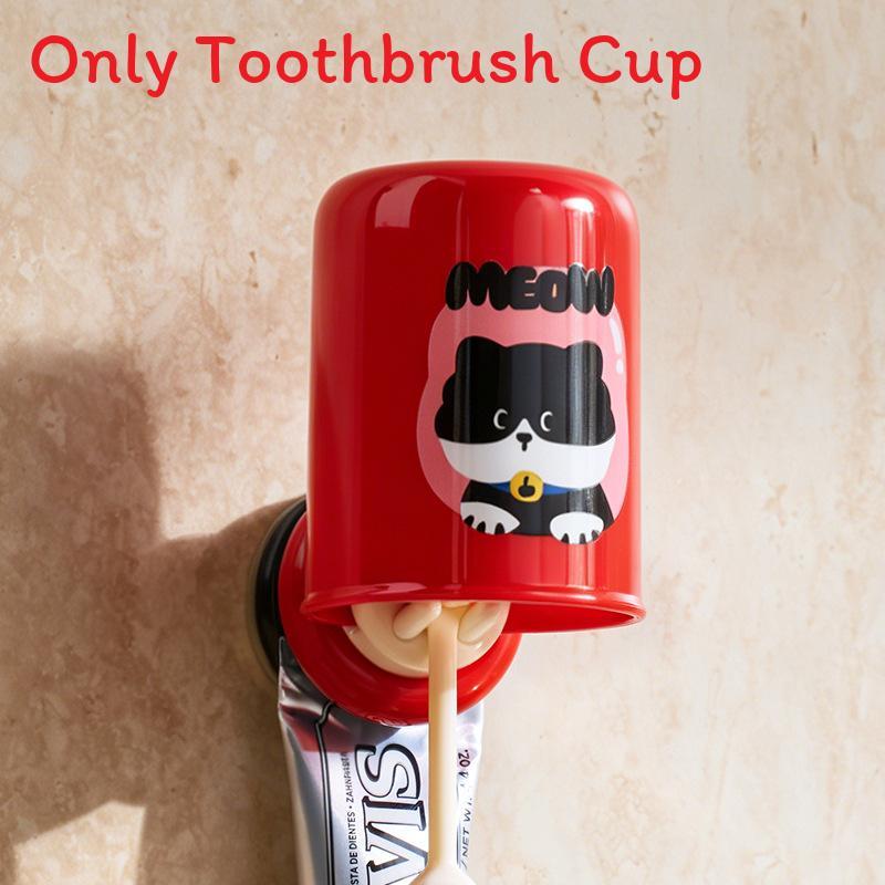 Dopamine Abs Wall Mount Toothbrush Cup With Suction Cup For Family Use