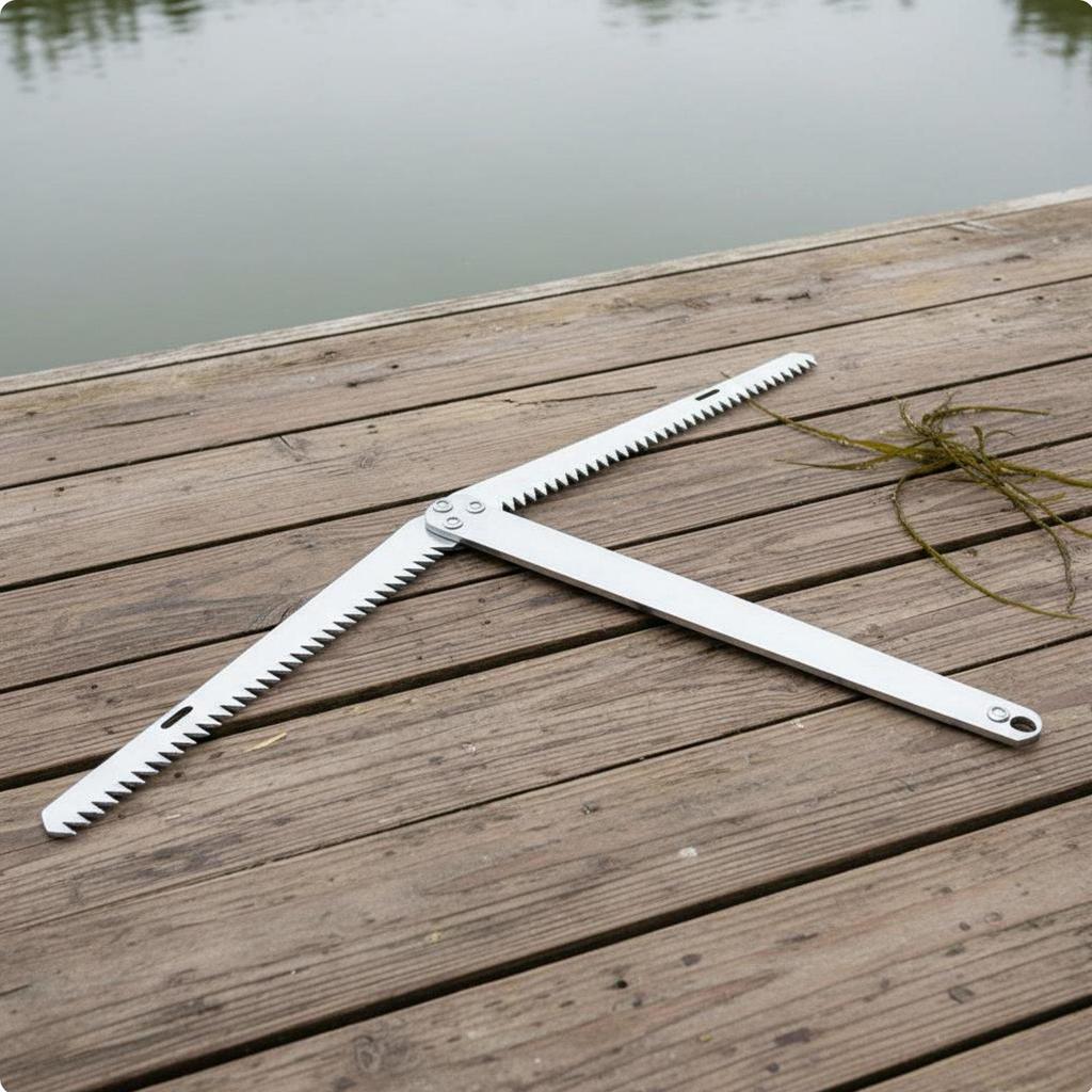 Folding Water Grass Knife Foldable Design Aquatic Plant Anchor Thick Nylon Rope Stainless