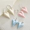 Korean Style 2025 Summer Super Immortal Gas Drop Oil Love Sweet New Style Temperament Simple and Premium Light Luxury Earrings