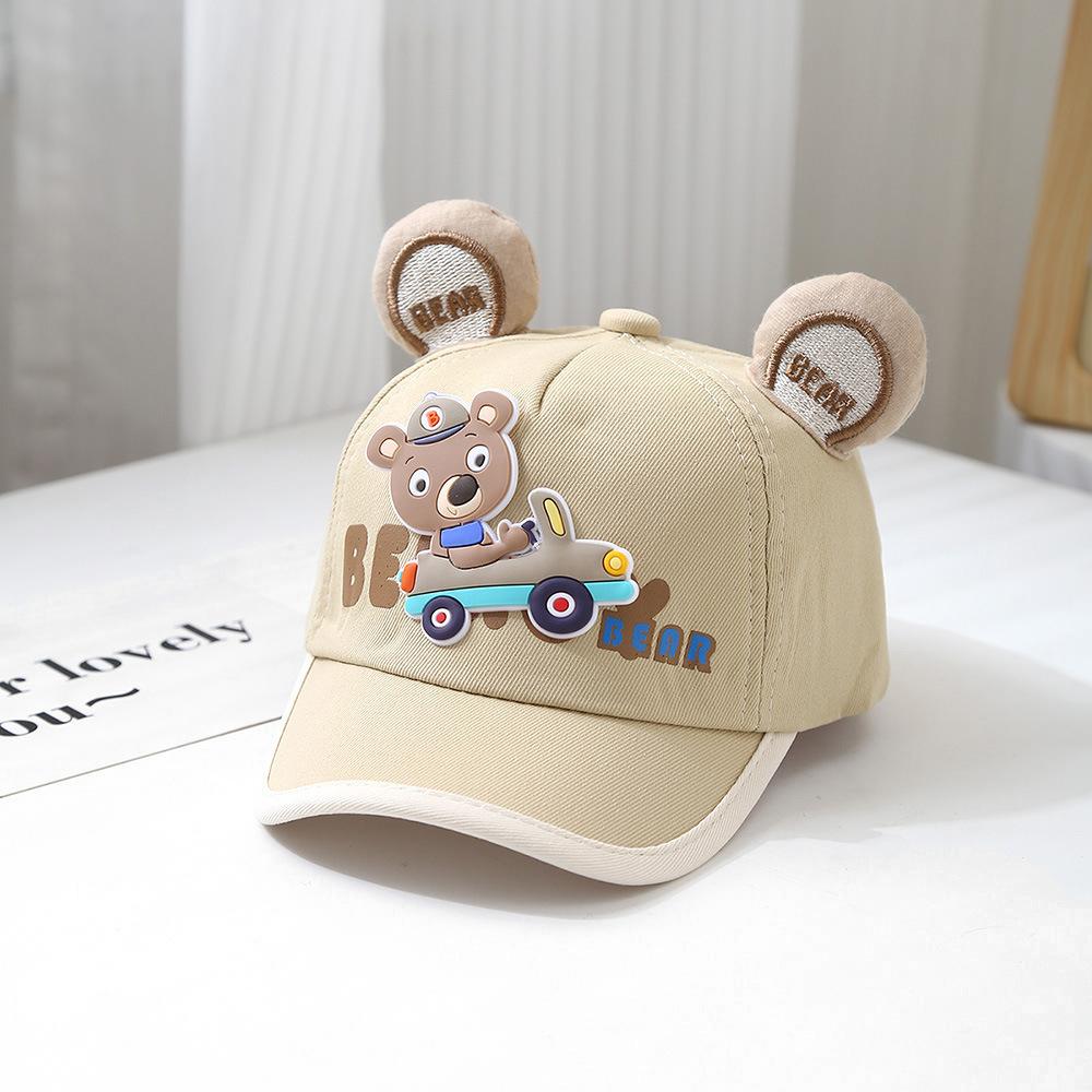 Cute Bear Children Baseball Hat Cartoon Kids Duckbill Hat 1-3Year Boys Girls Outdoor Sunshade Visors Spring Baby Duck Tongue Cap