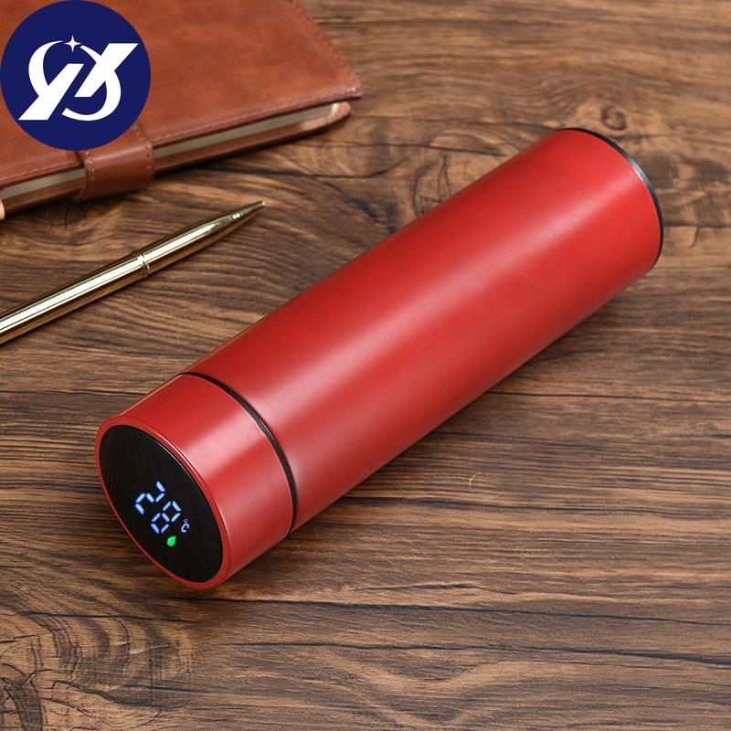 304 Stainless Steel Intelligent Thermos Cup Double Vacuum Digital Display Temperature Straight LED Business Office Temperature Cup