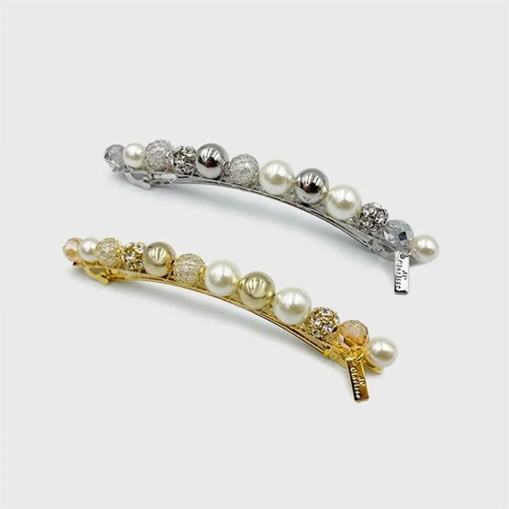 Long Crystal Pearl Automatic Pin LFAC0047