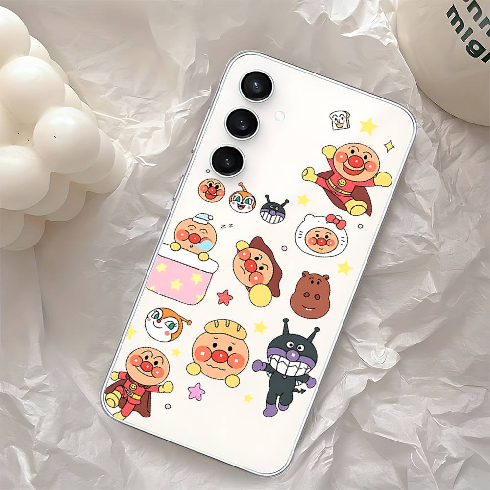 Anime A-Anpanman-s Cute Phone Case For Samsung Galaxy S25 S24 S23 S22 S21 FE Ultra Plus A32 A53 A13 A31 Soft Cover