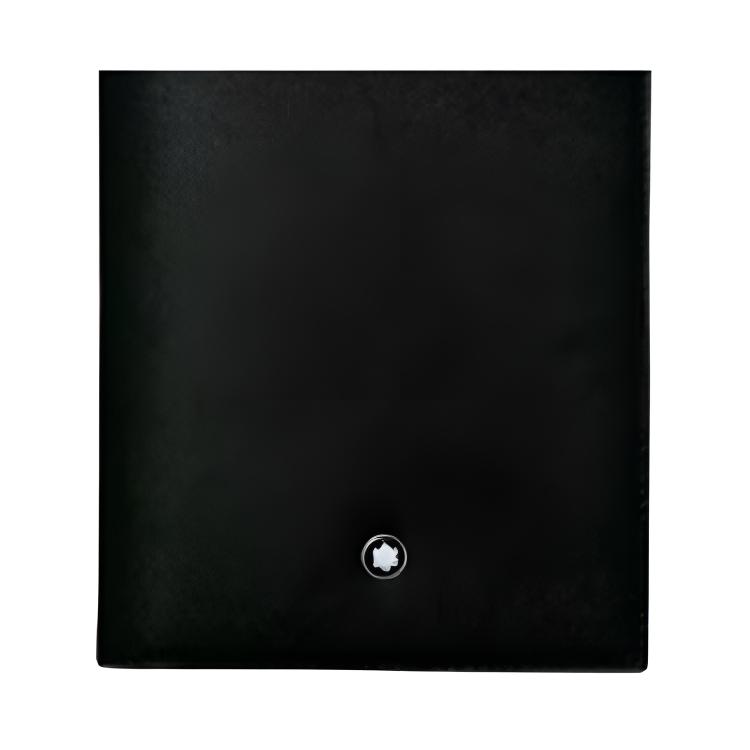 Montblanc Meisterstück Hexagonal White Star Logo Flap Leather Wallet Men wallet Black 109655