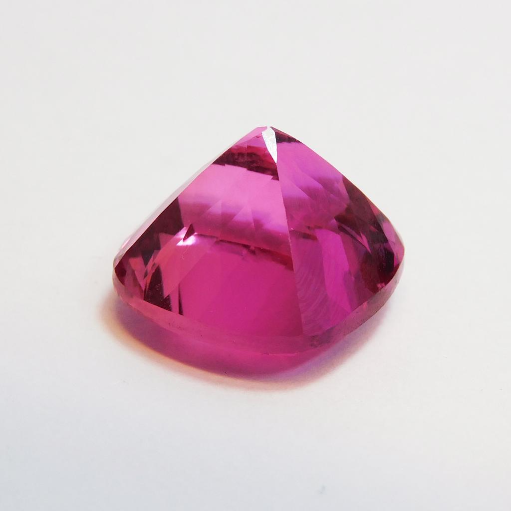 Natural Pink Square Cushion Cut 23 Ct CERTIFIED Enhanced Sapphire Loose Gemstone