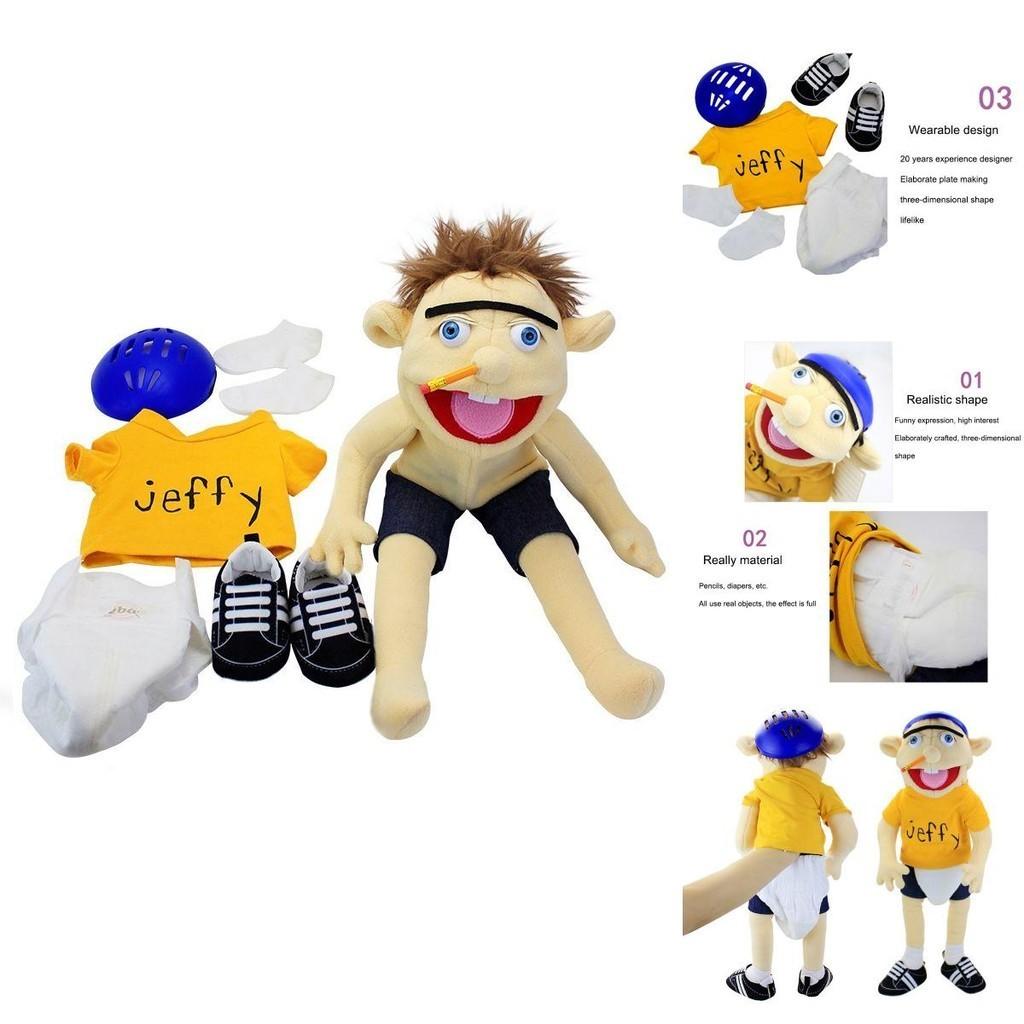 Soft And Skin-friendly Jeffy Cartoon Plush Hand Puppet Toy For Kids And Adults Perfect Christmas And Birthday Gift!