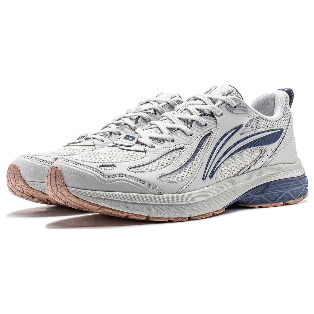 Li Ning Fuyiao V2 Lightweight High Resilience Shock Absorption Non-Slip Wear-Resistant Low-Top Running Shoes Men sneaker Light-Gray ARXT021-4