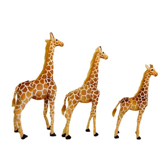 Large Lifelike Giraffe Plush Doll 100/120/140cm Soft Stuffed Animal for Kids Skin-Friendly Giraffe Pillow Home Decor Photography Prop