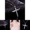 Elegant Silver Women Cross Love Angel Heart Wing Pendant Necklace For Stylish Ladies