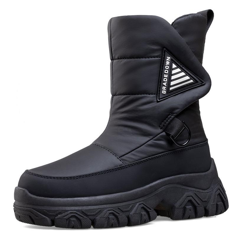 Fashion Winter Warm Platform Women's Boots Comfortable Waterproof Fluffy Snow Boots Fashion Round Toe Zip Design Brand Botas Para Mujer