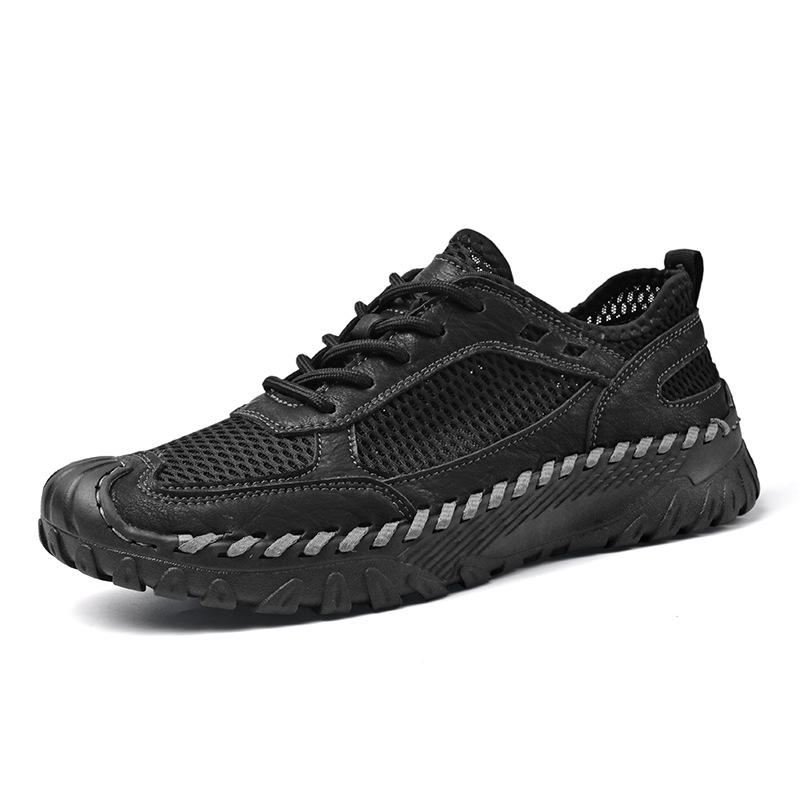 2024 Summer Men s Breathable Mesh Outdoor Casual Shoes, Hand-Stitched, Non-Slip, Large Size 38