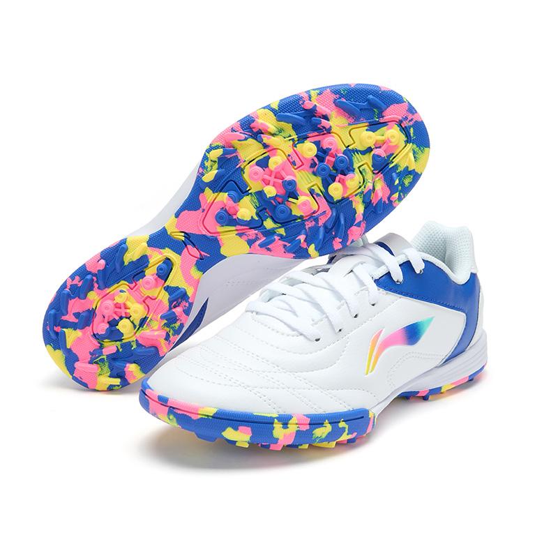 Li-Ning Comfortable Fashion TF Soft Ground Hard Ground Artificial Grass Shock Absorbing Non-Slip Wear-Resistant Soccer Shoes YSTU057-4