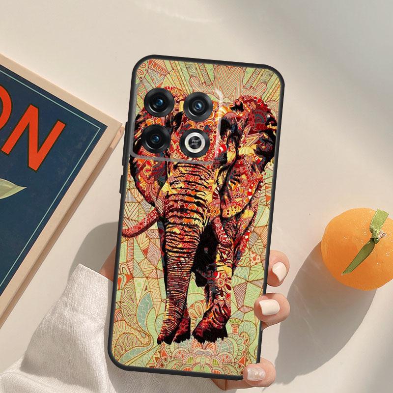 Elephant Floral Tribal Case For OnePlus Nord 5 CE 2 3 4 Lite N20 N30 OnePlus 15 13 12 11 13T 10T 10R 12R 13R Cover