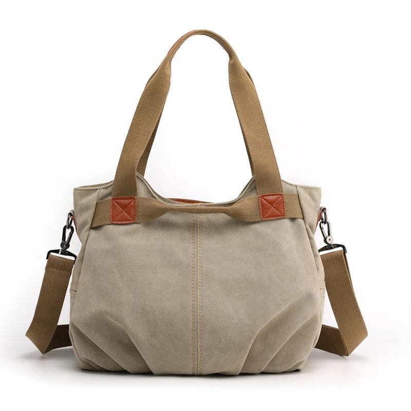 

Canvas Hobos Bag Women Handbags Female Designer Large Capacity Leisure Shoulder Bags for Travel Weekend Outdoor Bolsas Colors 35cm*22cm*28cm