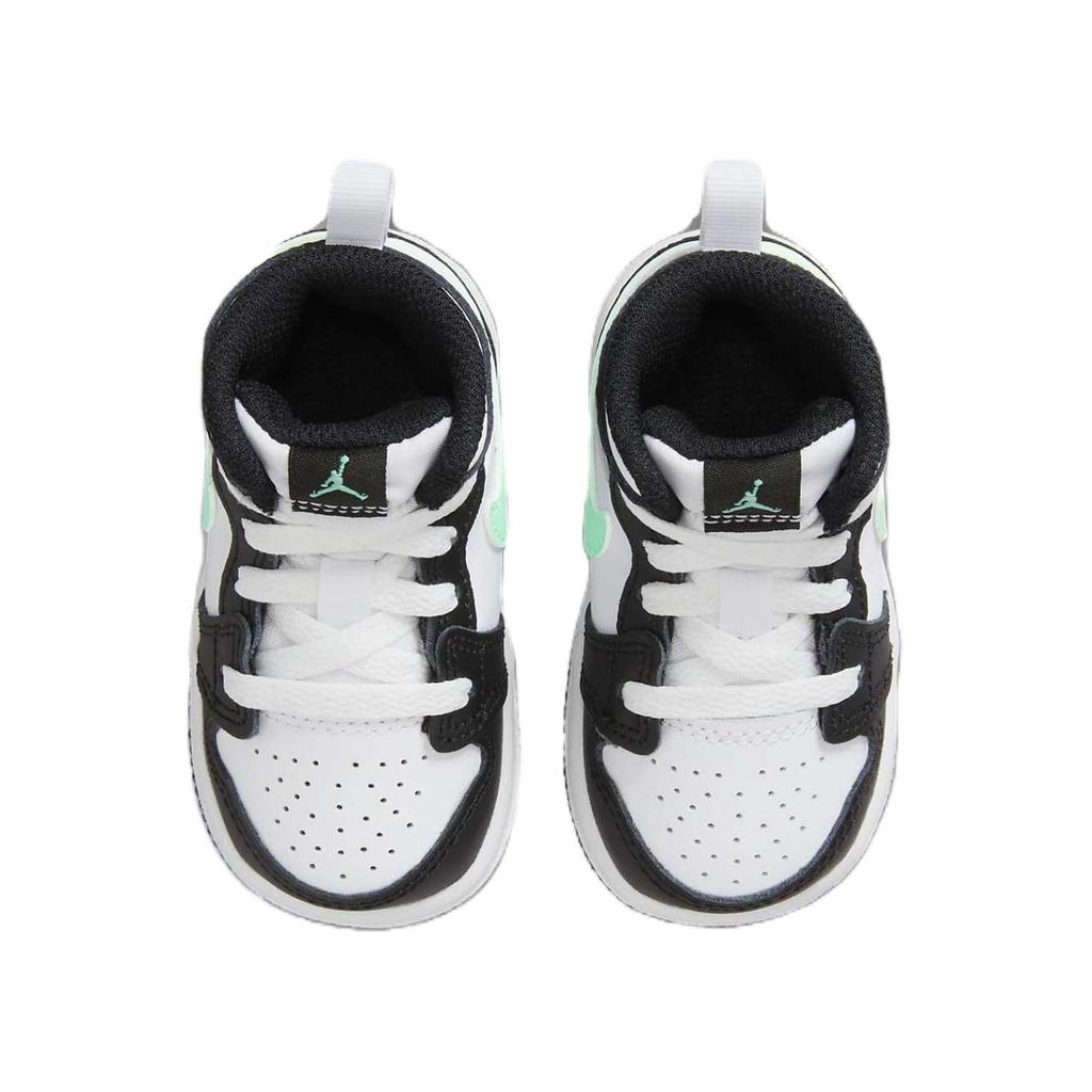 Air Jordan 1 Mid TD Green Glow Baby Sneakers Black White DQ8425-103