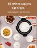 6L Explosion-Proof Pressure Cooker: Thickened, Large Capacity, Multifunctional with Preset Timing for Household Use
