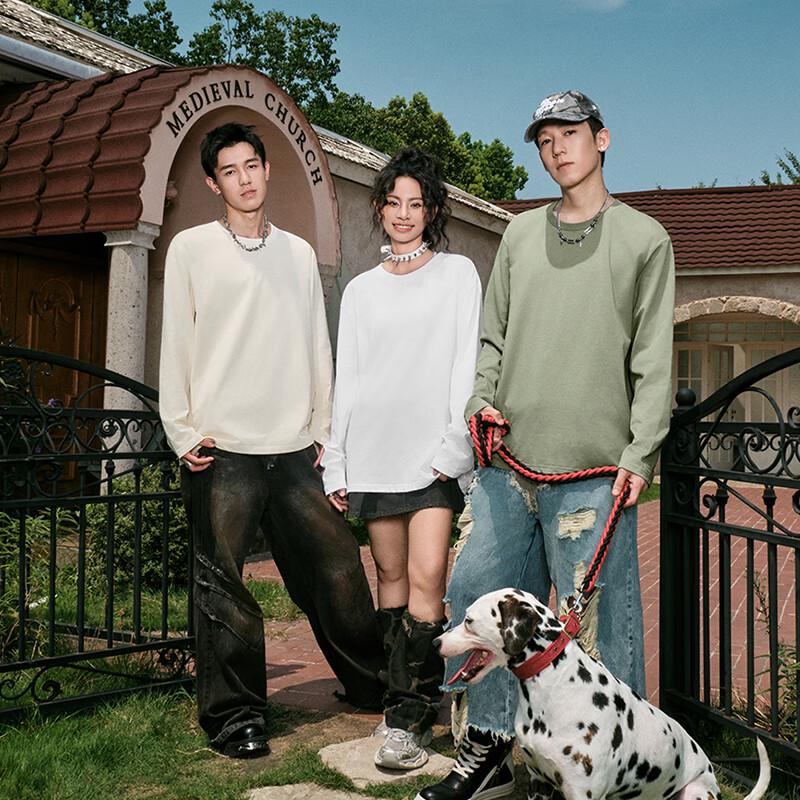 JEEP SPIRIT Men's Pure Cotton Long-Sleeve T-Shirt