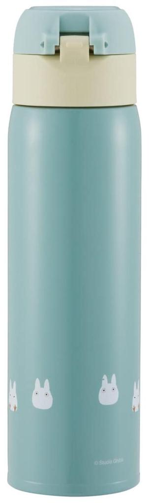 Skater My Neighbor Totoro Studio Ghibli 480ml Stainless Steel Water Bottle with Straw, One-Touch Opening, STOT5ST-A