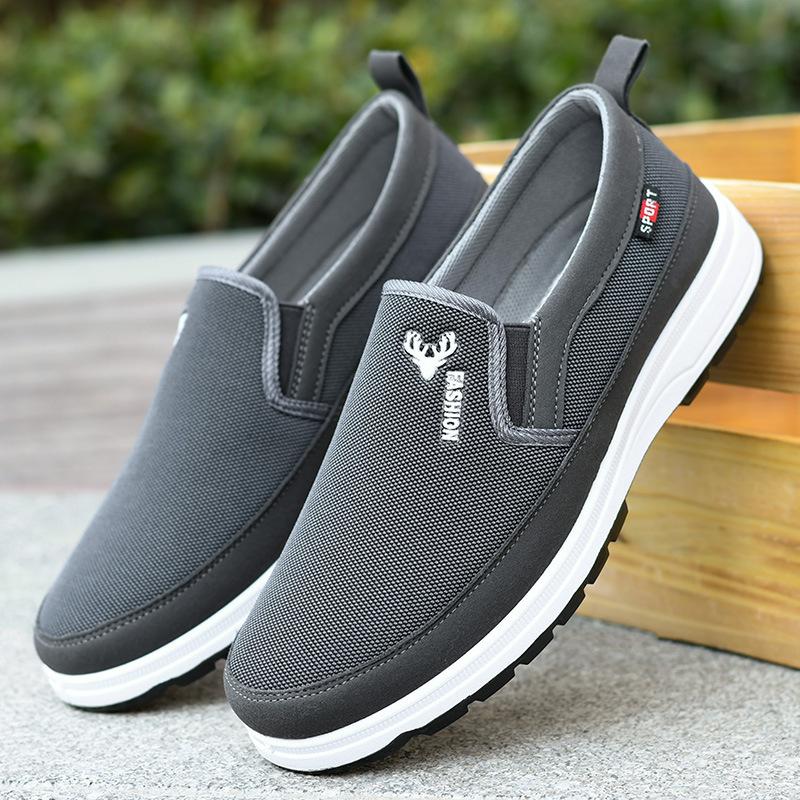New Old Beijing Cloth Shoes Men's Spring Breathable Casual Shoes Men's Flat-soled Middle-aged Dad Shoes Are Comfortable
